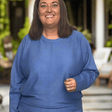 plus size Signature genser Blå i store storrelser