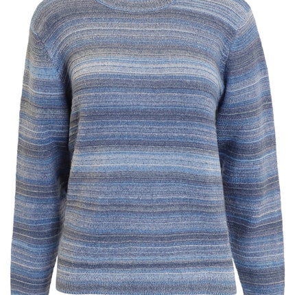 plus size Signature genser med striper blå i store storrelser