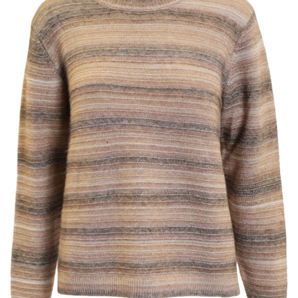 plus size Signature genser med striper brun i store storrelser