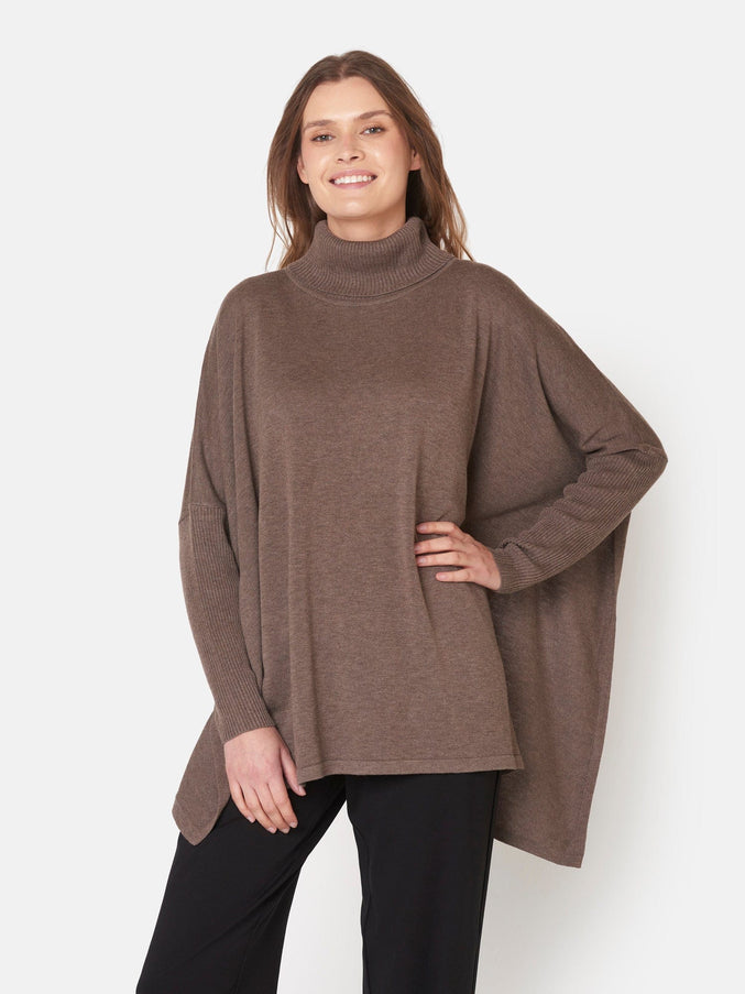 plus size Signature ponchogenser brun i store storrelser