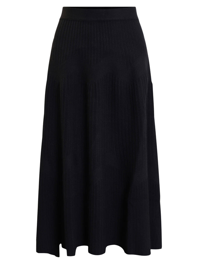 plus size Signature strikkeskjørt Sort i store storrelser