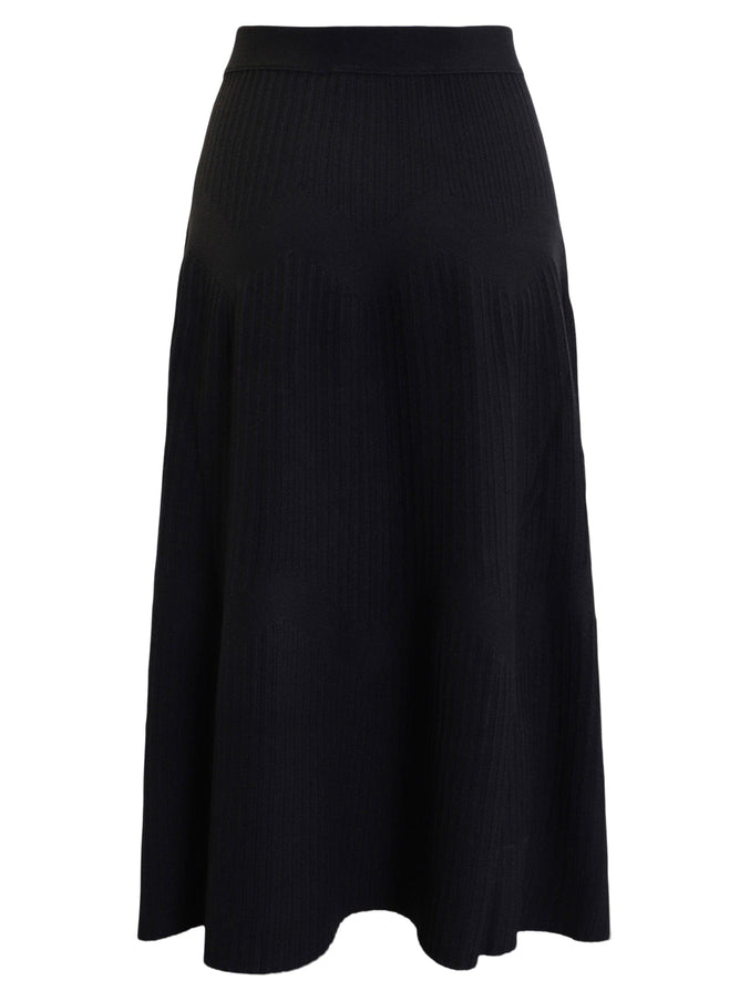 plus size Signature strikkeskjørt Sort i store storrelser