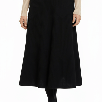 plus size Signature strikkeskjørt Sort i store storrelser