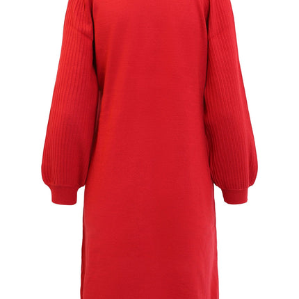 plus size Signature strikket kjole Rød i store storrelser