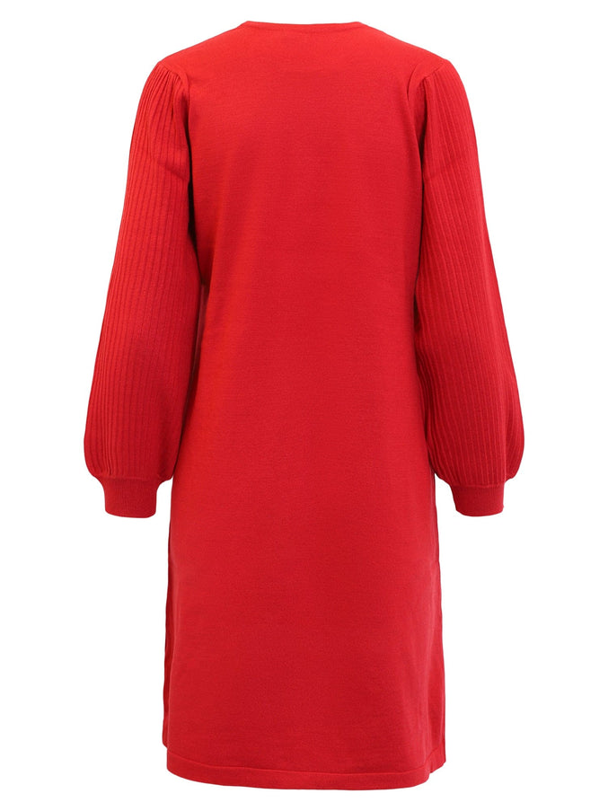 plus size Signature strikket kjole Rød i store storrelser