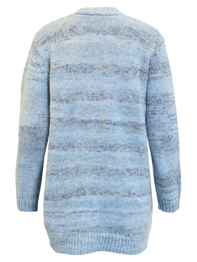 plus size Signature strikketjakke blå i store storrelser