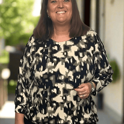 plus size Signature topp sort og grønn i store storrelser