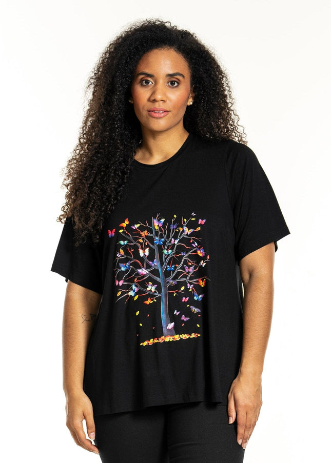 plus size Studio Bella T-shirt med print i store storrelser