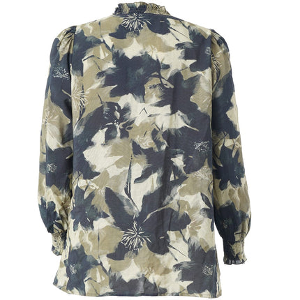 plus size Studio Bonni skjorte grønnmønstret i store storrelser