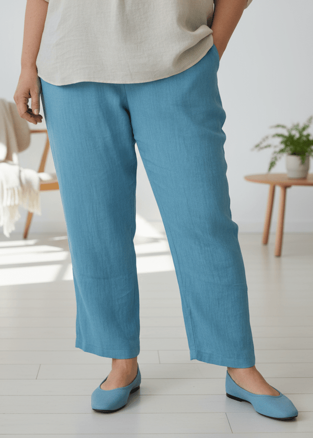 plus size Studio Danita bukse blå  INGEN RETURRETT i store storrelser