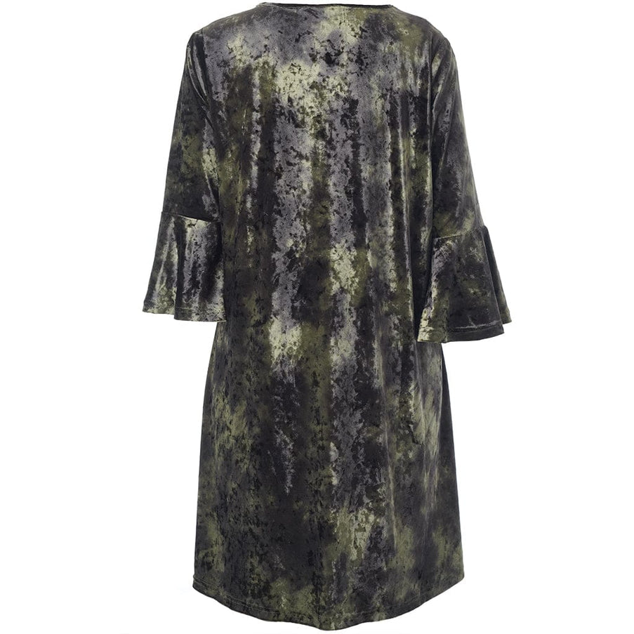 plus size Studio Helda kjole fløyel Grønn i store storrelser