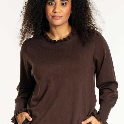 plus size Studio Naila genser Brun i store storrelser