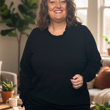 plus size Studio Naila genser Sort i store storrelser