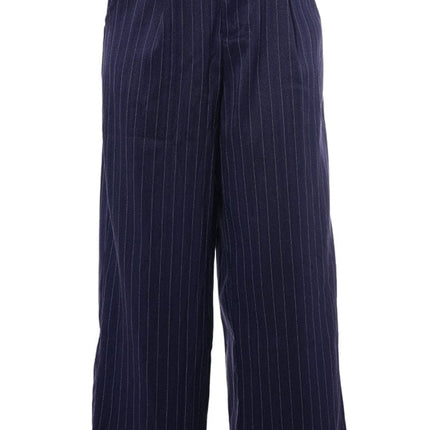 plus size Studio Nira vide bukser pinstripe blå i store storrelser