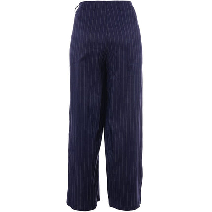 plus size Studio Nira vide bukser pinstripe blå i store storrelser