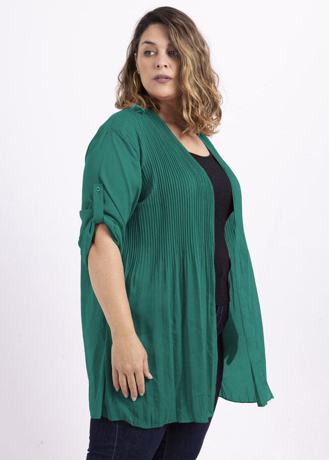 plus size WF lett cardigan Grønn i store storrelser