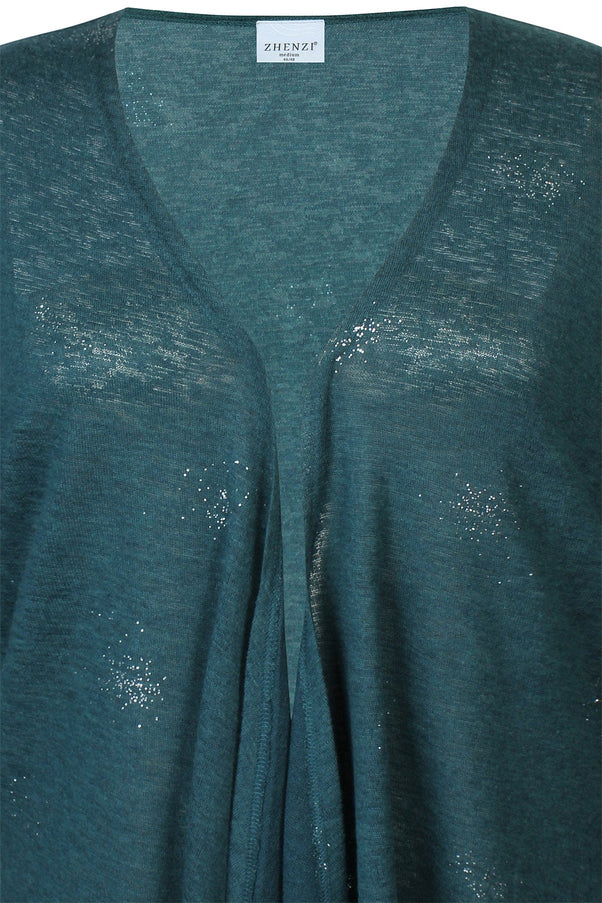 plus size Zhenzi Agar Cardigan Flaskegrønn i store storrelser