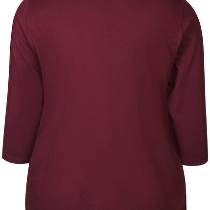 plus size Zhenzi Alberta bomull vinrød i store storrelser