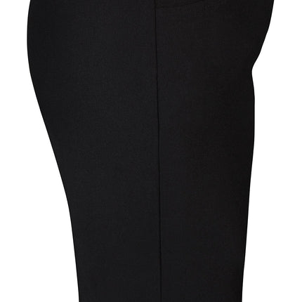 plus size Zhenzi Jazzy bukse bengalin med flosset innside rette ben sort i store storrelser