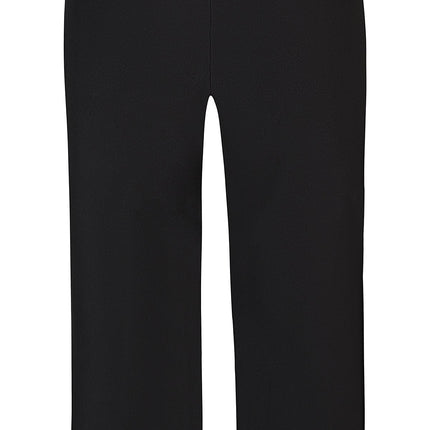 plus size Zhenzi Jazzy bukse bengalin med flosset innside rette ben sort i store storrelser