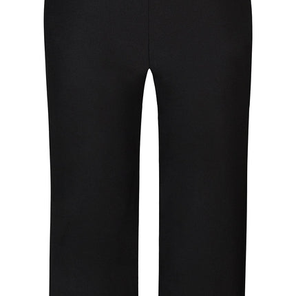 plus size Zhenzi Jazzy bukse bengalin med flosset innside rette ben sort i store storrelser