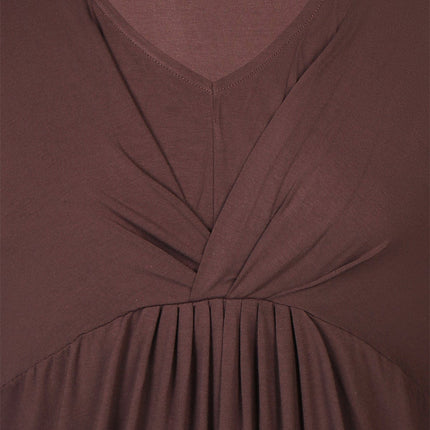 plus size Zhenzi Nyah kjole brun i store storrelser