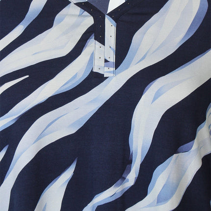 plus size Zhenzi Saia Bluse blå i store storrelser