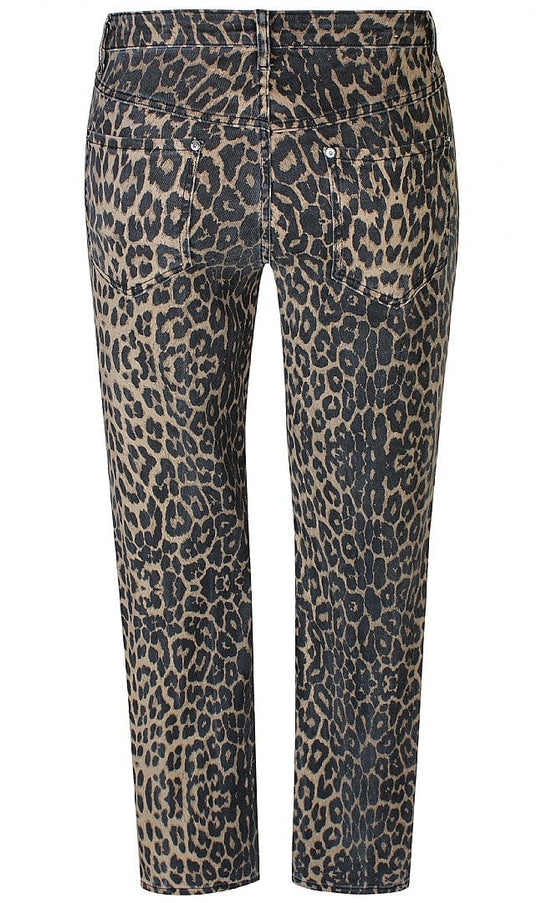 plus size Zhenzi Stomp Jeans smale ben leo print i store storrelser