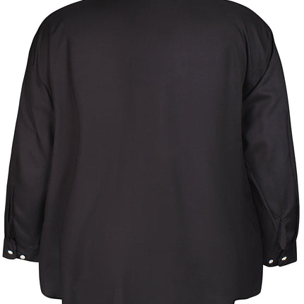 plus size Zhenzi Vicky skjorte med pynt Sort i store storrelser